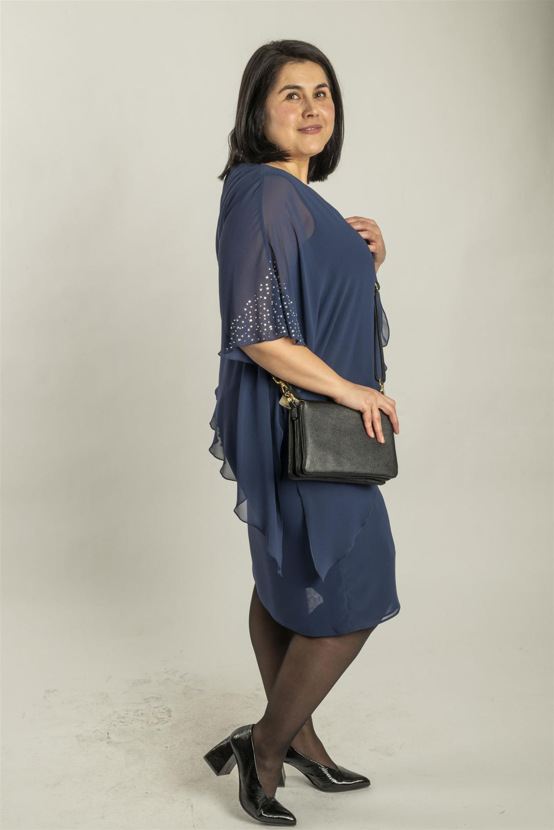 Godske Kjole m/Strass - Navy