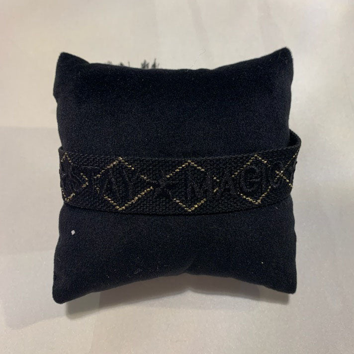 Woven Friendship Bracelet / "Stay Wild" - Black