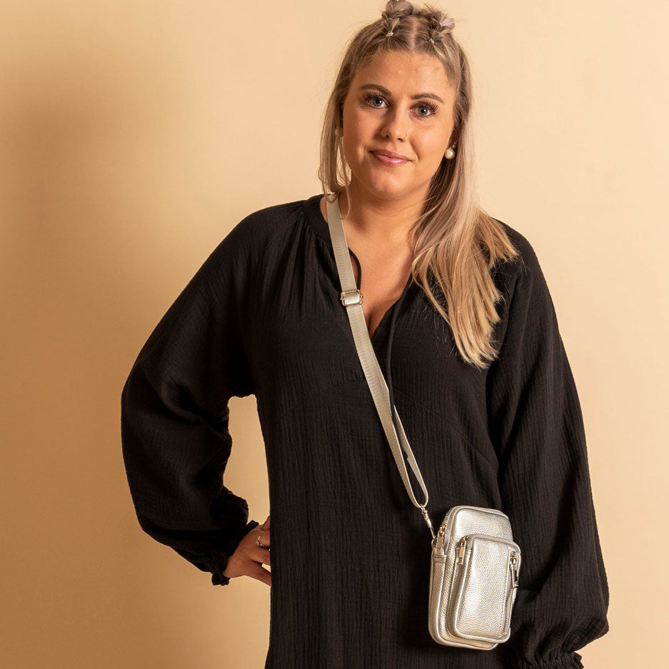 Ida mobilbag - Silver