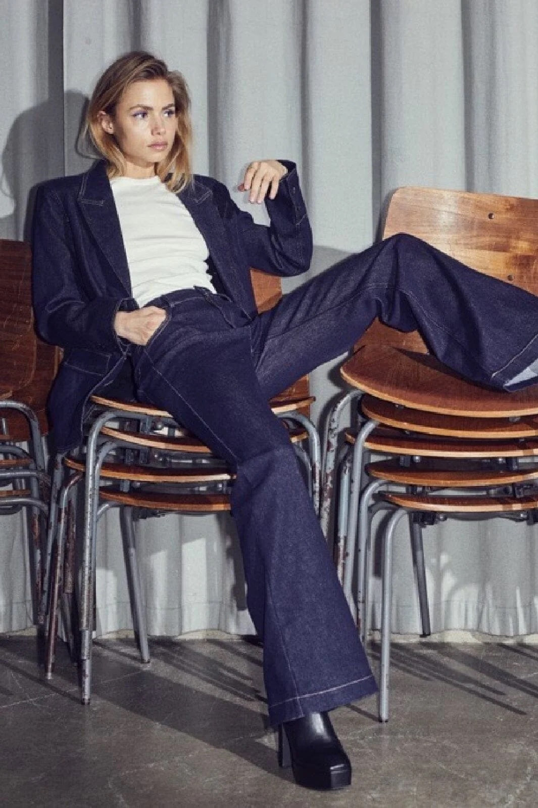 Duncan Denim Blazer - Dark Denim