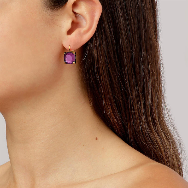 Agneta earring - SG/Purple