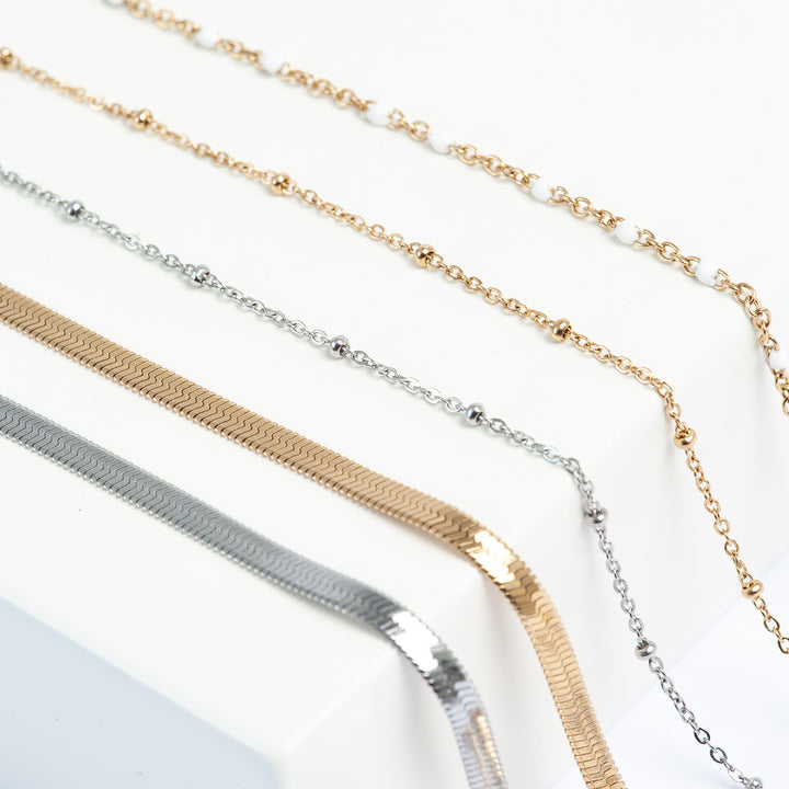 Anklet Perle/XL Armbånd - Gold