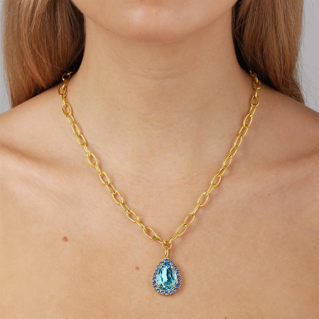 Metta Necklace - Sg/Aqua/light blue